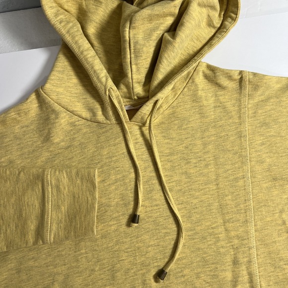 Soft Surroundings Hoodie Womens Size PS Soho Tunic Heathered Yellow Pocket Knit - Picture 4 of 8